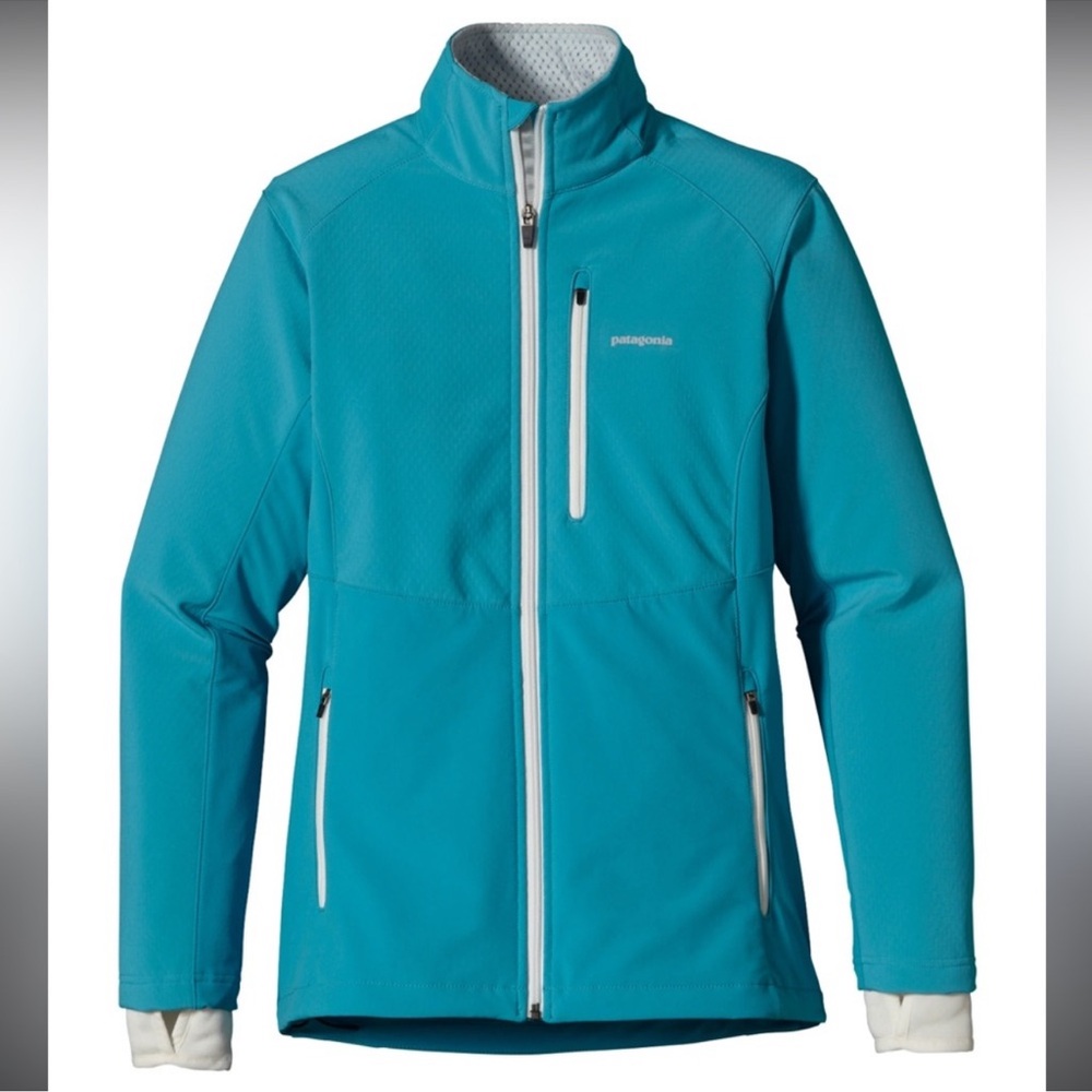 Patagonia Softshell Integral Jacket Blue Shell Hiking Coat Polartec Size XS